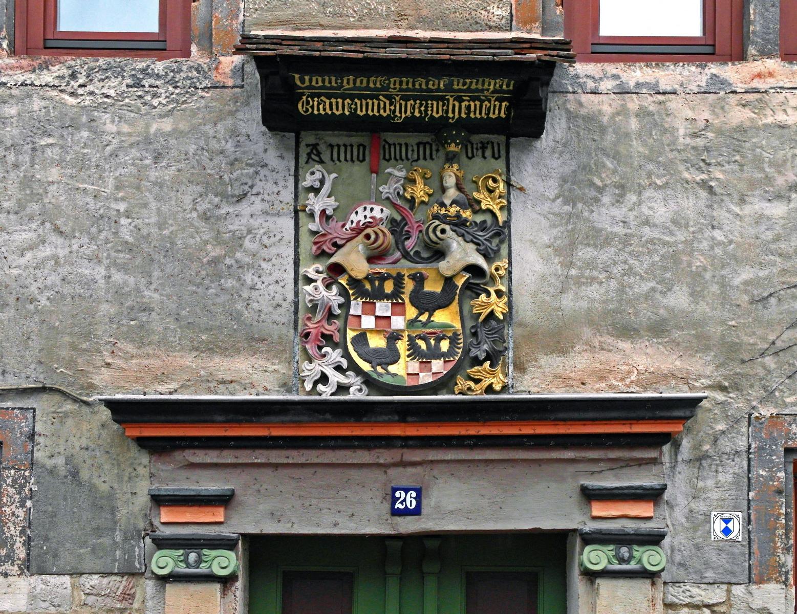 Schmalkalden: Heiliggrabesbehausung - Henneberger Wappen (2017)